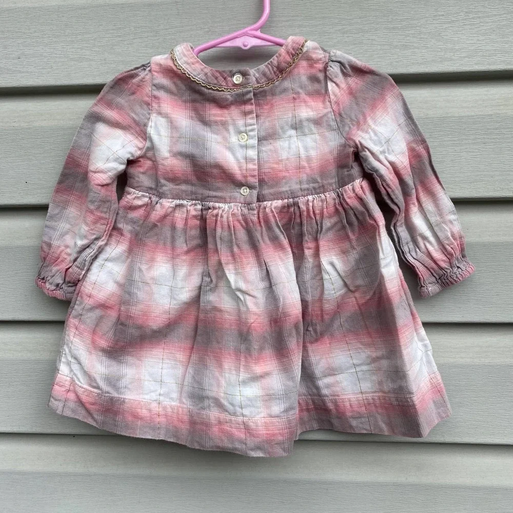 Gap Baby Plaid Cotton Dress Size 12-18 months